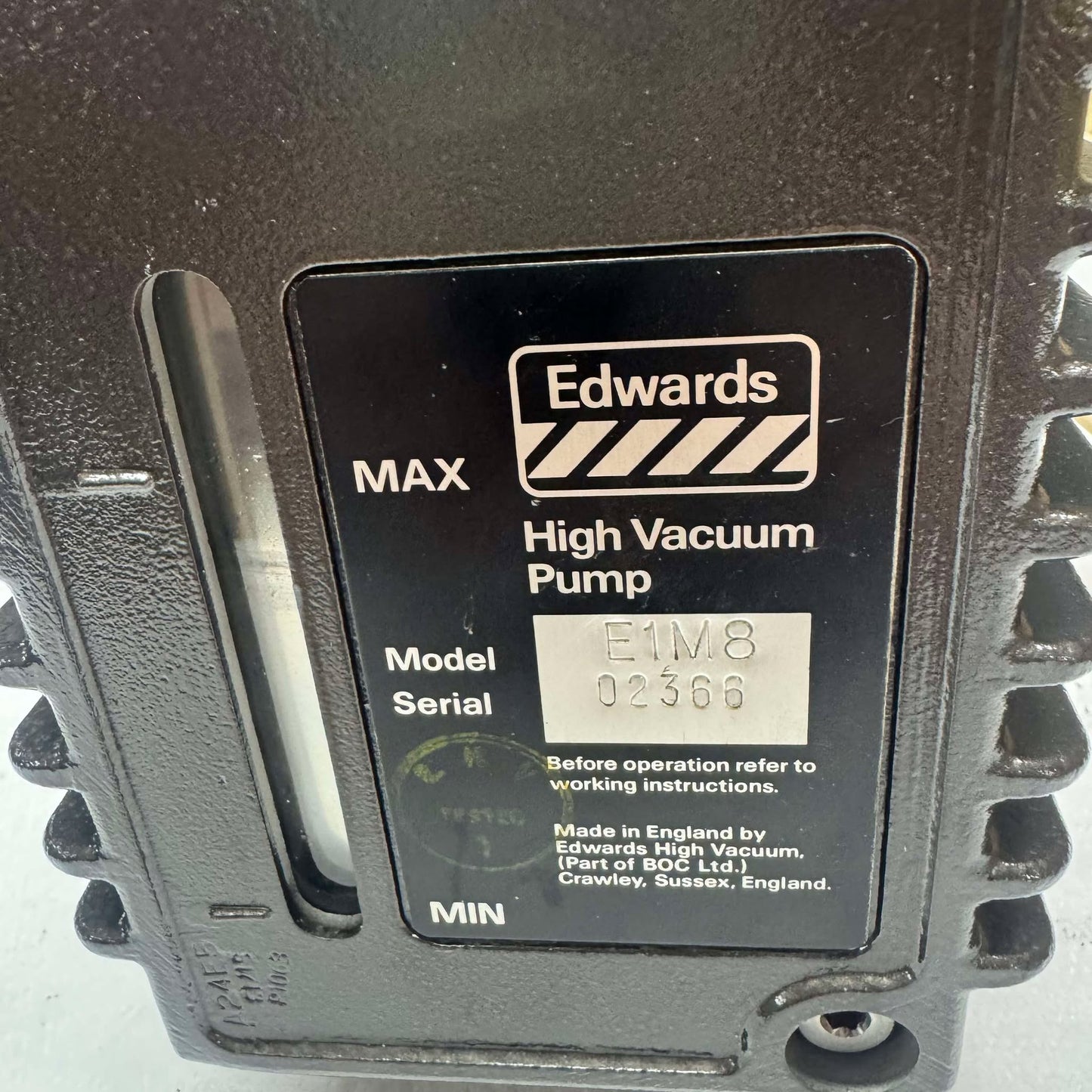 Reconditioned Edwards E1M8 Rotary Vane Pump